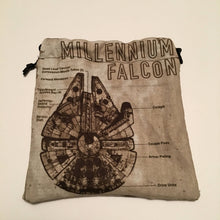 Load image into Gallery viewer, Falcon Spaceship Drawstring Bag
