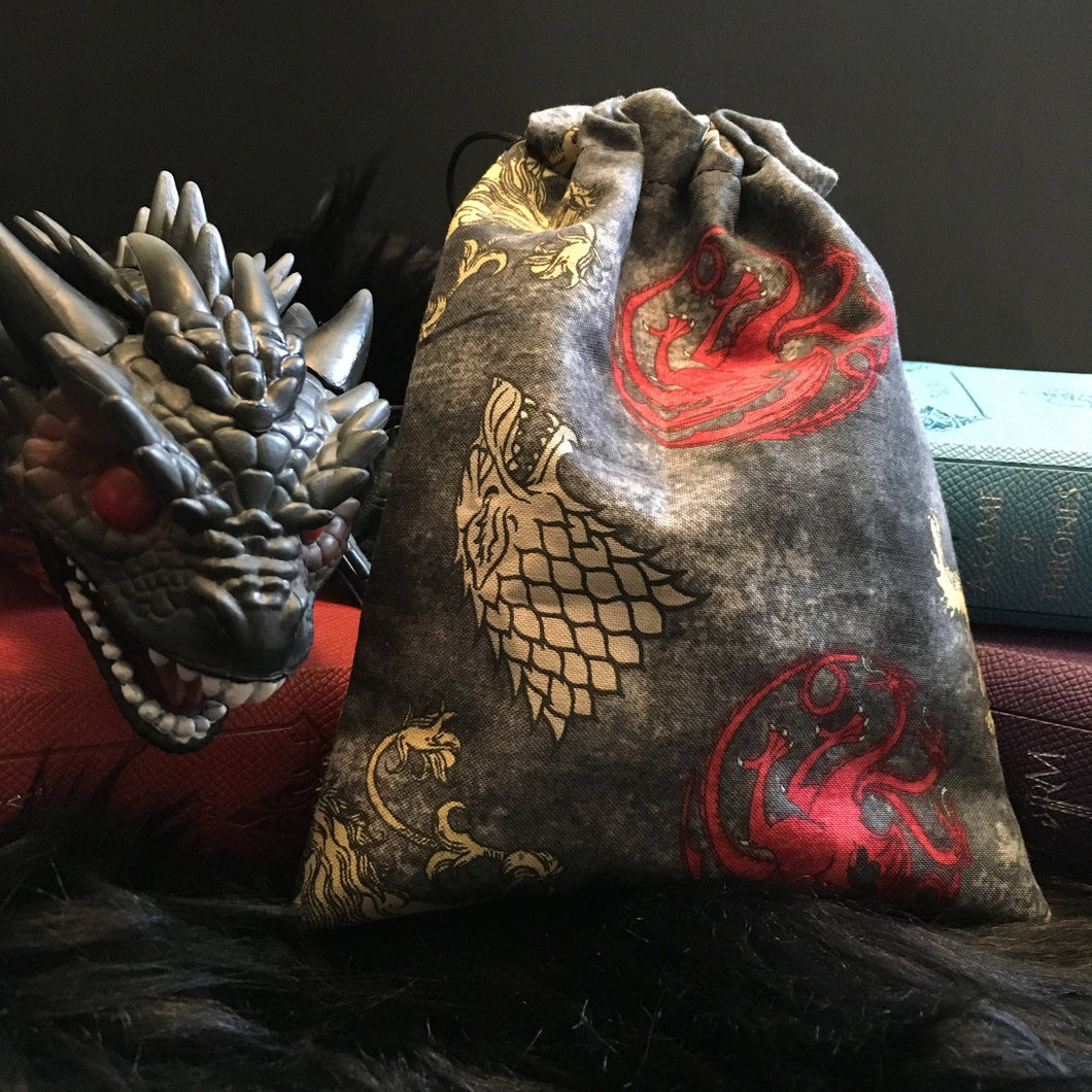 Thrones Houses Inspired Drawstring Bag
