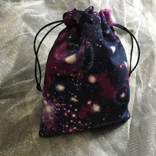 Load image into Gallery viewer, Purple Space Themed Drawstring Bags, Celestial Bags
