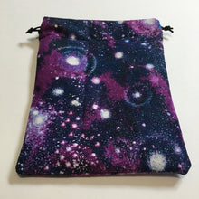 Load image into Gallery viewer, Purple Space Themed Drawstring Bags, Celestial Bags
