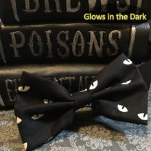 Load image into Gallery viewer, Glow in the Dark Scary Eyes Bow Tie
