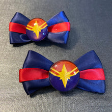 Load image into Gallery viewer, Cap Superhero Inspired Bows
