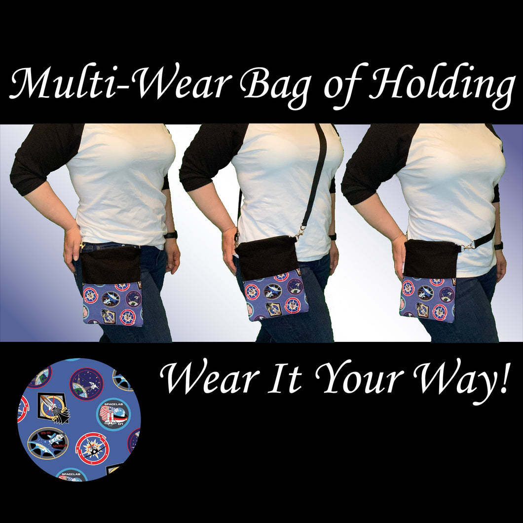 Blue Space Patches Inspired Multi- Wear Bag of Holding