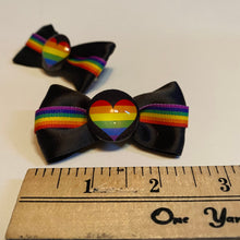 Load image into Gallery viewer, Rainbow Heart Inspired Bows
